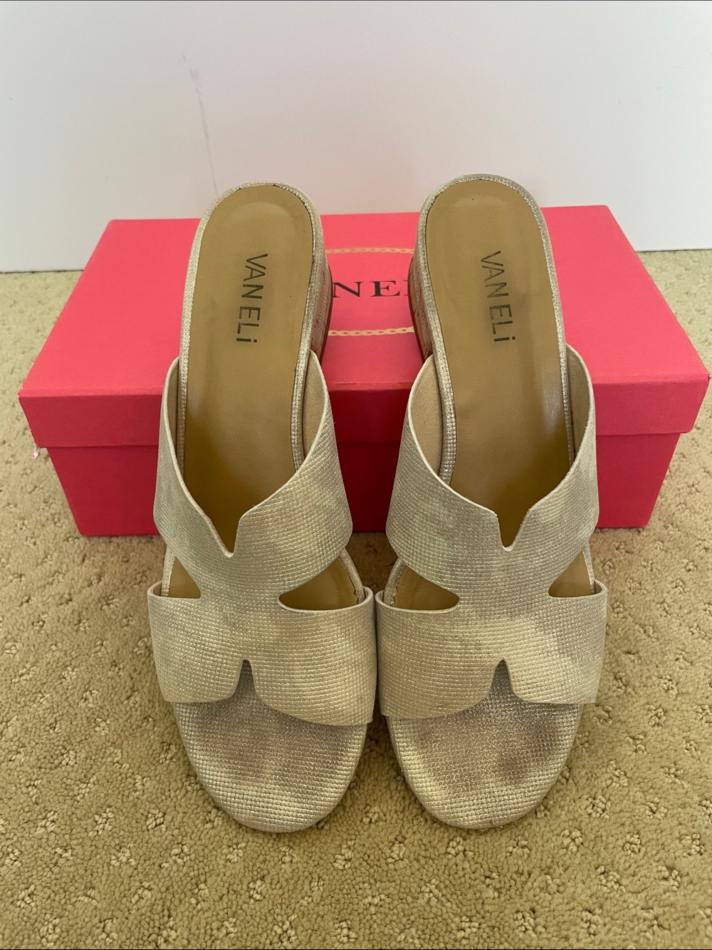Vaneli “Horus” Neutral Beige Slide Sandals - 8 1/2 N